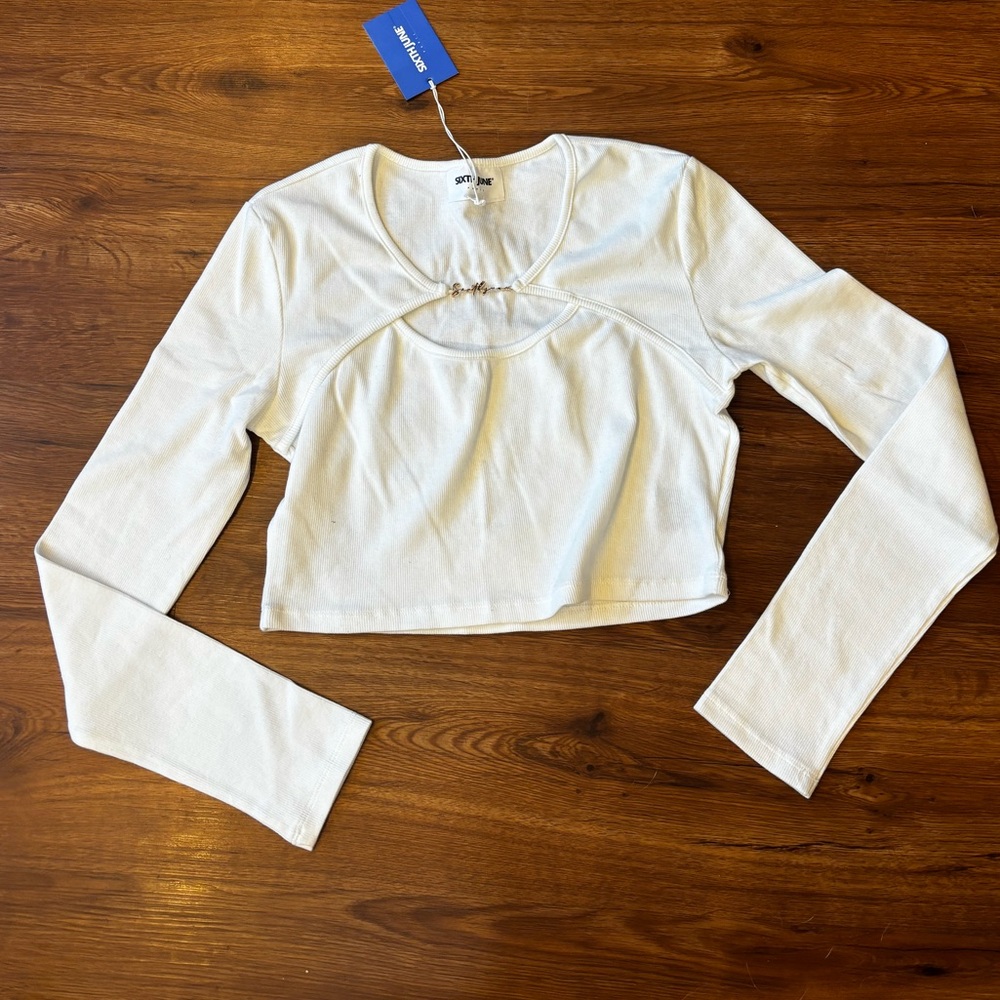 Sixth June cut-out crop top